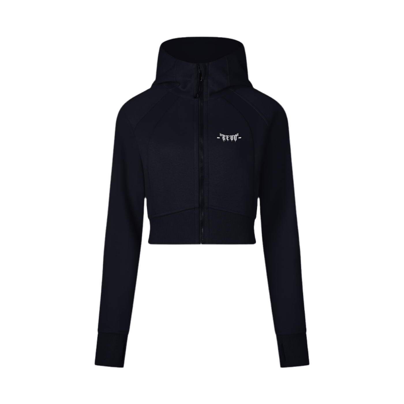 Cropped Zip-Through Hoodie
