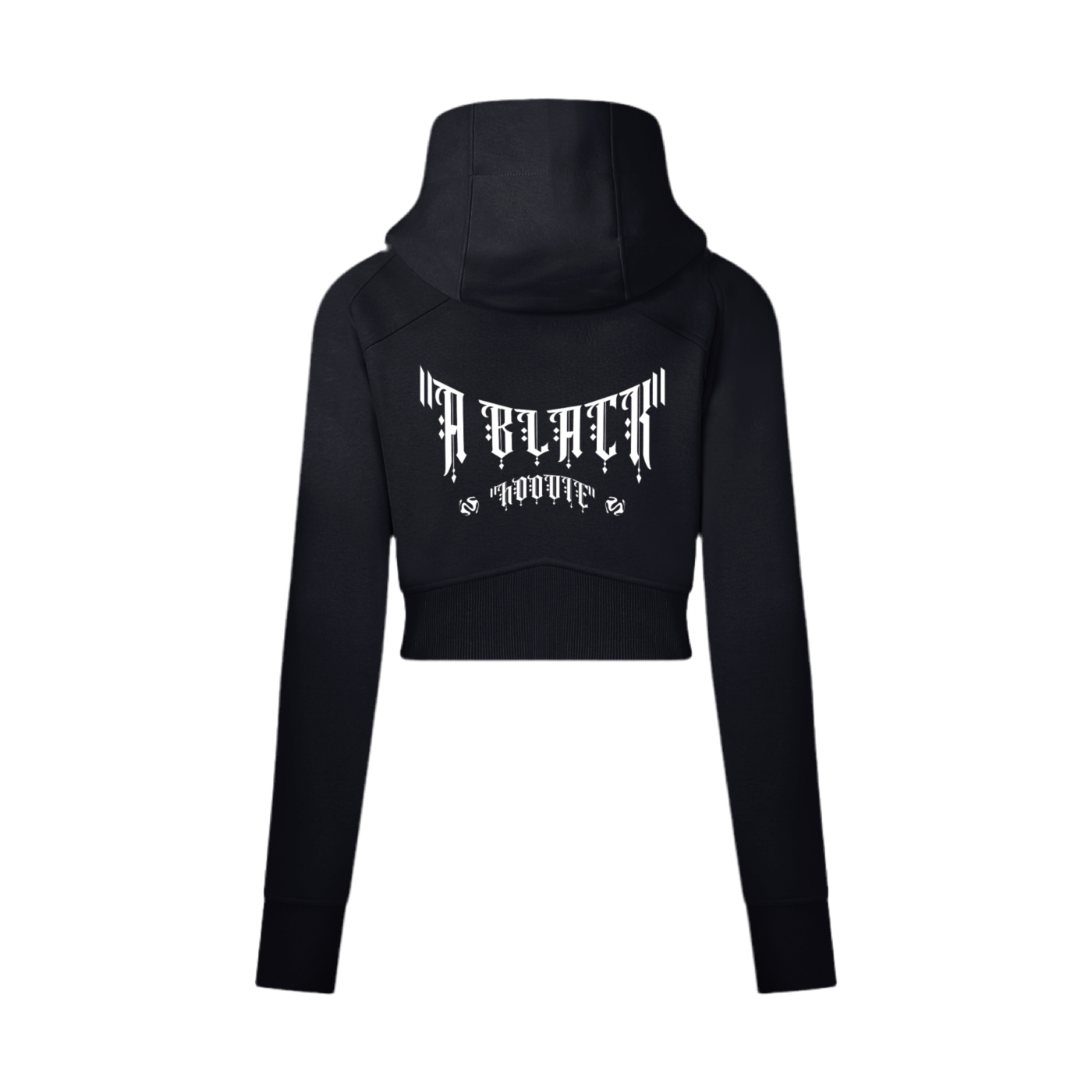 Cropped Zip-Through Hoodie