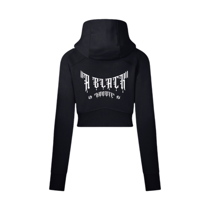 Cropped Zip-Through Hoodie